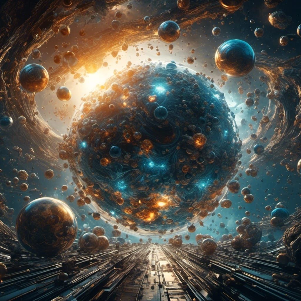 Crystal Spheres Orbiting Neutron Star in Deep Space