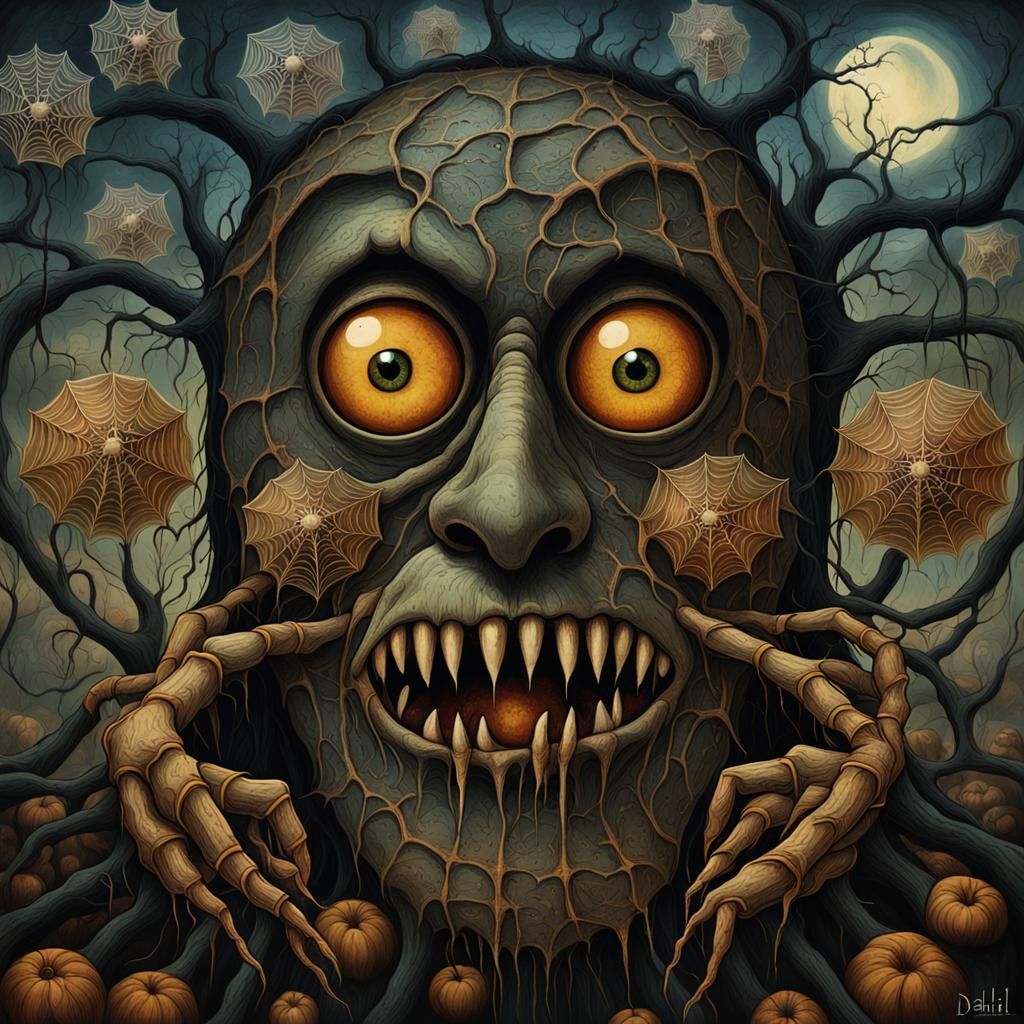 Pagan with Spiderweb Eyes: A Surrealist Vision