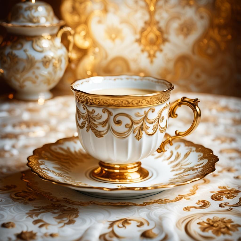 Baroque Still Life: Milk Cup in Dutch Style