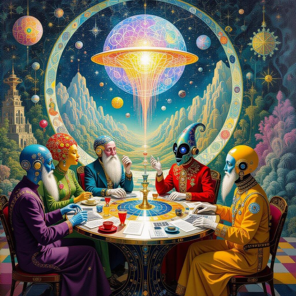 Psychedelic Utopia: Sacred Geometry in Hieronymus Bosch Styl...