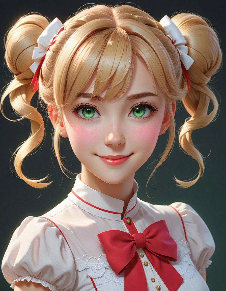 Retro Anime Princess in Pastel Hues