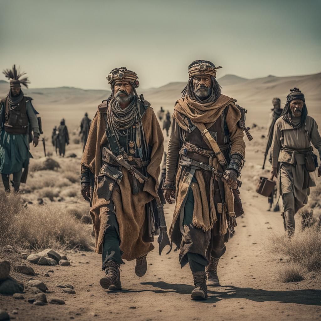 Post-Apocalyptic Tribe Leaders in Barren Lands