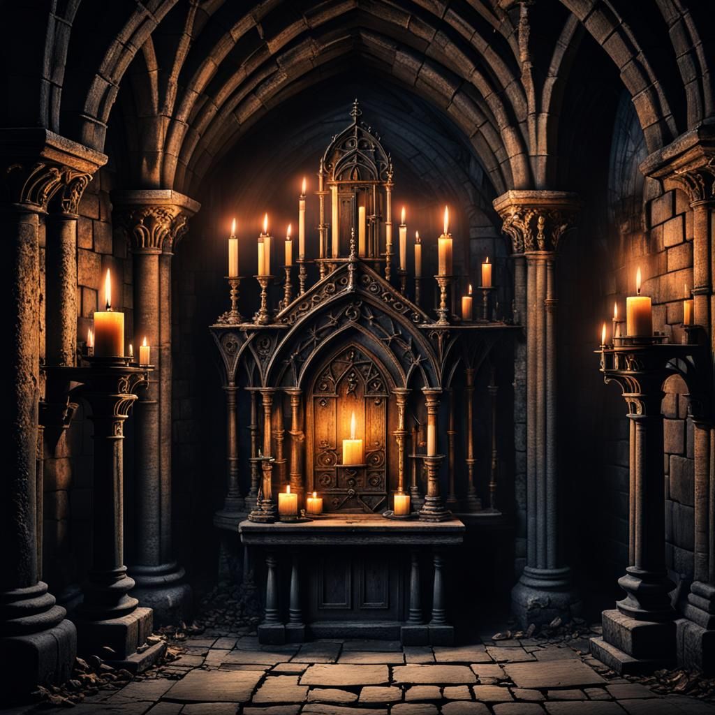 Majestic Alchemy Lab in Gothic Medieval Dungeon