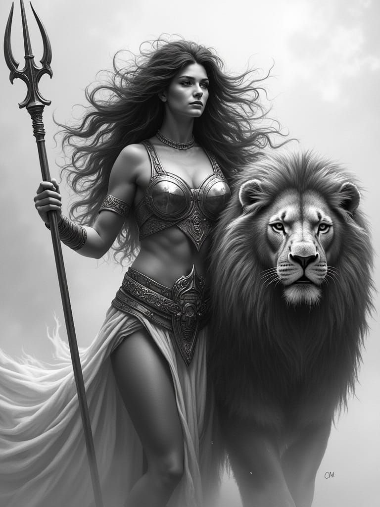 Goddess of War in Ancient Greek Armor