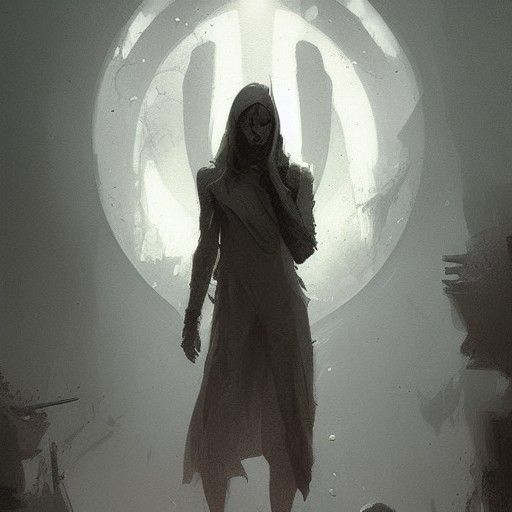 Sinister Human Portrait in Dark Fantasy Style