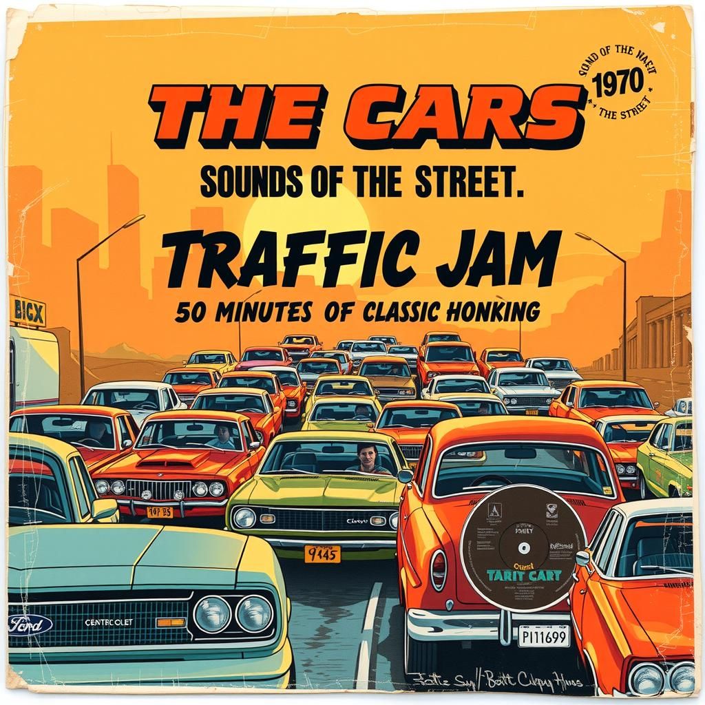 The Cars: Traffic Jam - 1970s Album Art
