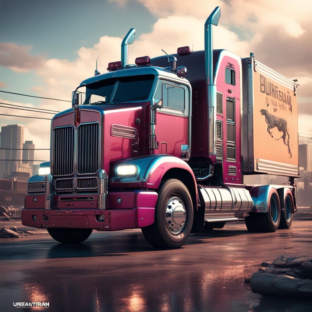 Cyberpunk 1979 Kenworth Cabover with Bullbar