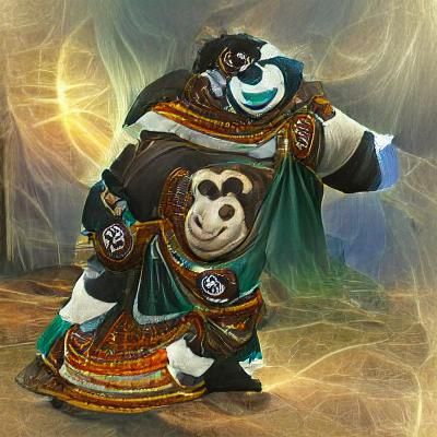 Pandaren Monk in Contemplation: Digital Art