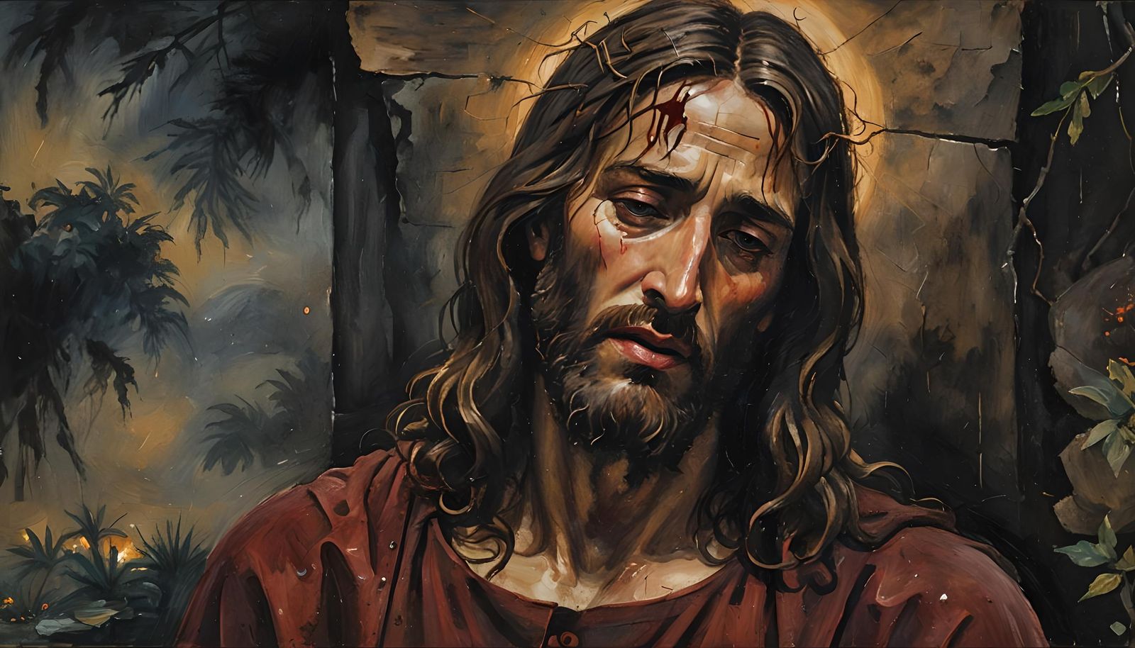 Jesus in Agony: An Epic Impressionist Painting