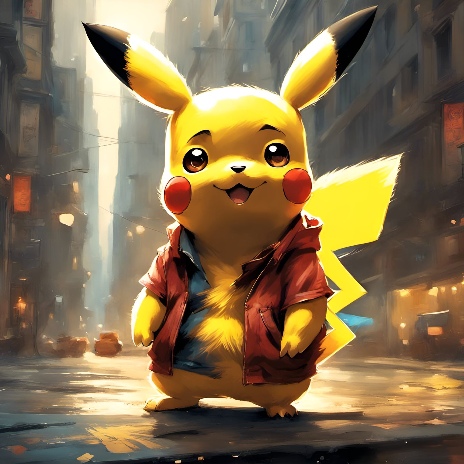 Adorable Pikachu and Winnie the Pooh in 3D