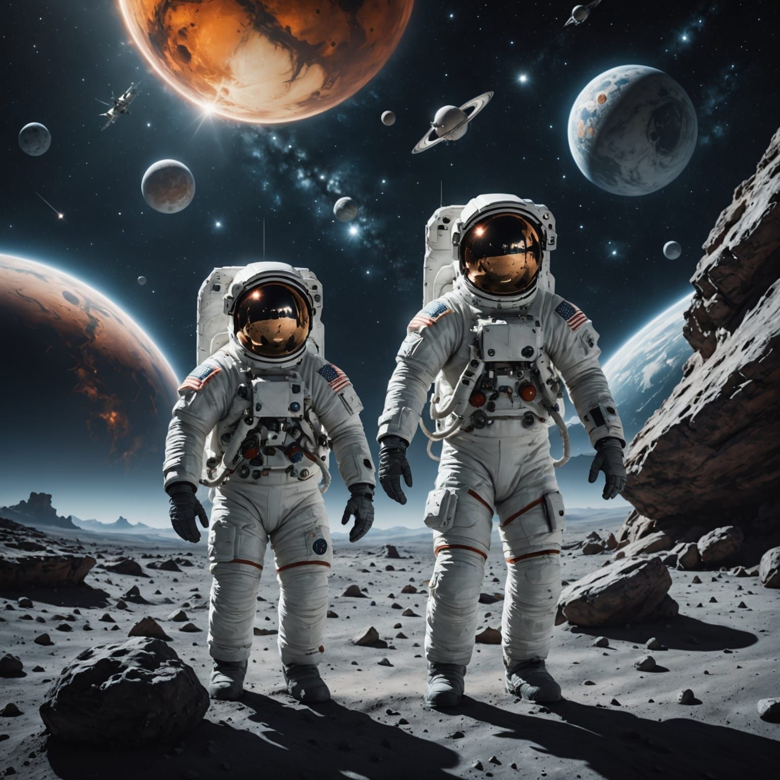 Astronauts Exploring Dreamy and Strange New Worlds