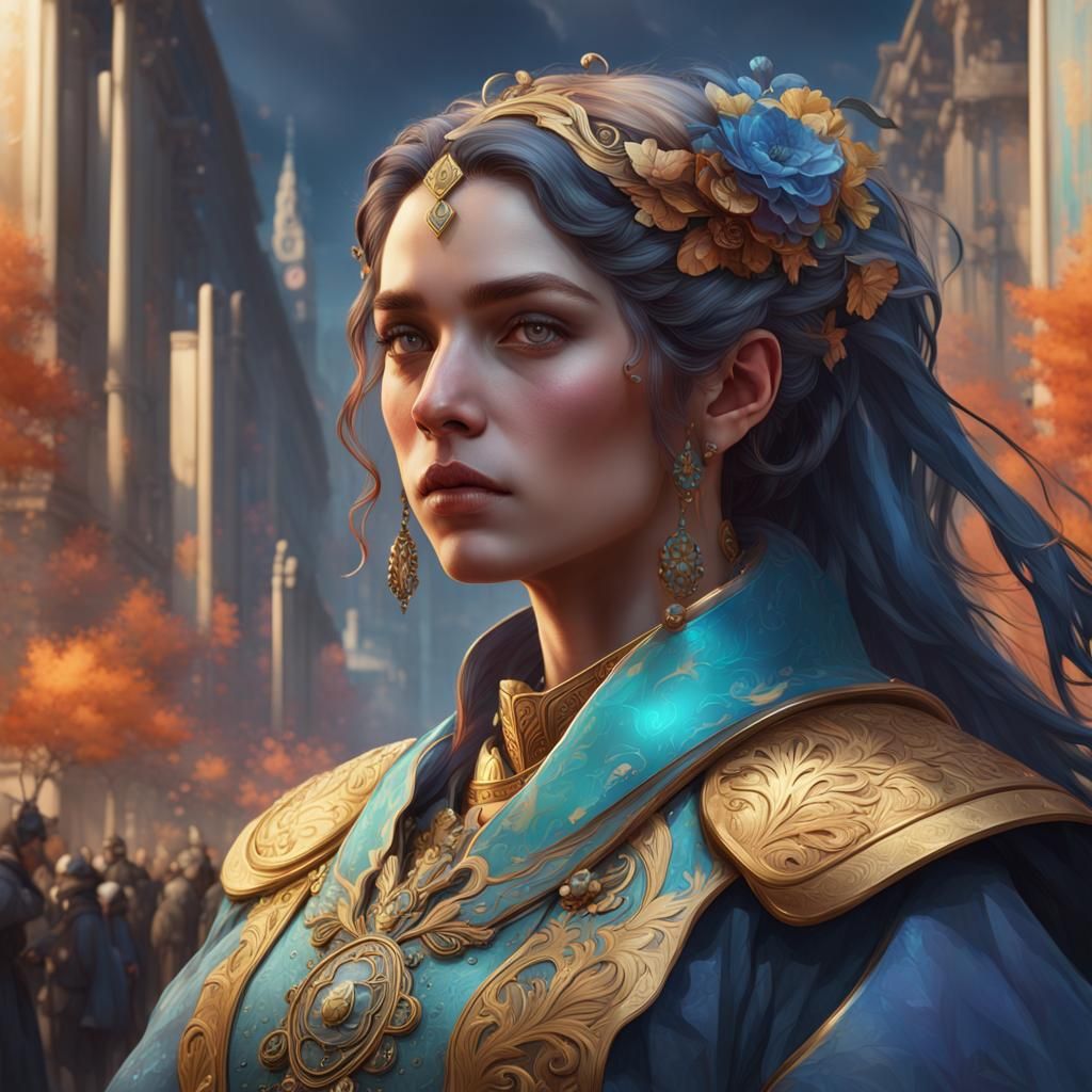 Detailed Portrait with Dynamic Lighting in 8k