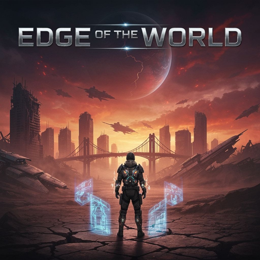 Apocalyptic Sci-Fi Survivor on the Edge of the World