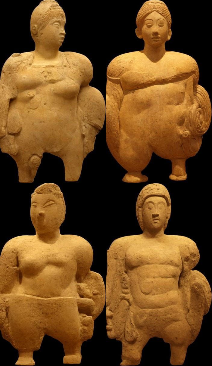 Sculpture of a Full-Bodied Fertility Goddess in Ancient Styl...