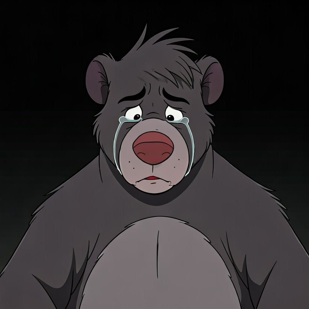 Baloo Cries: Anime Style Close-Up