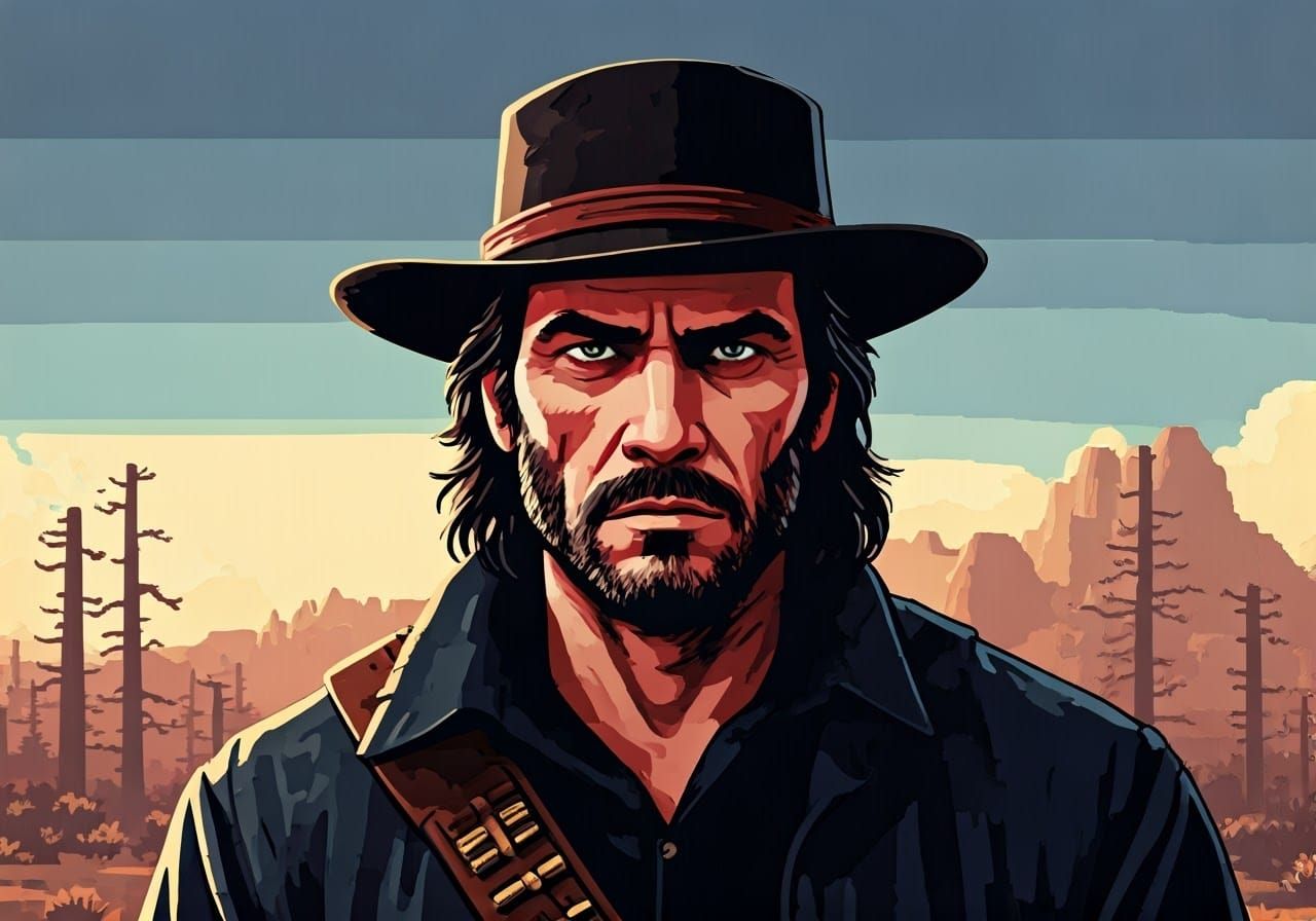 Red Dead Redemption: 16-bit Pixel Art Retro Game