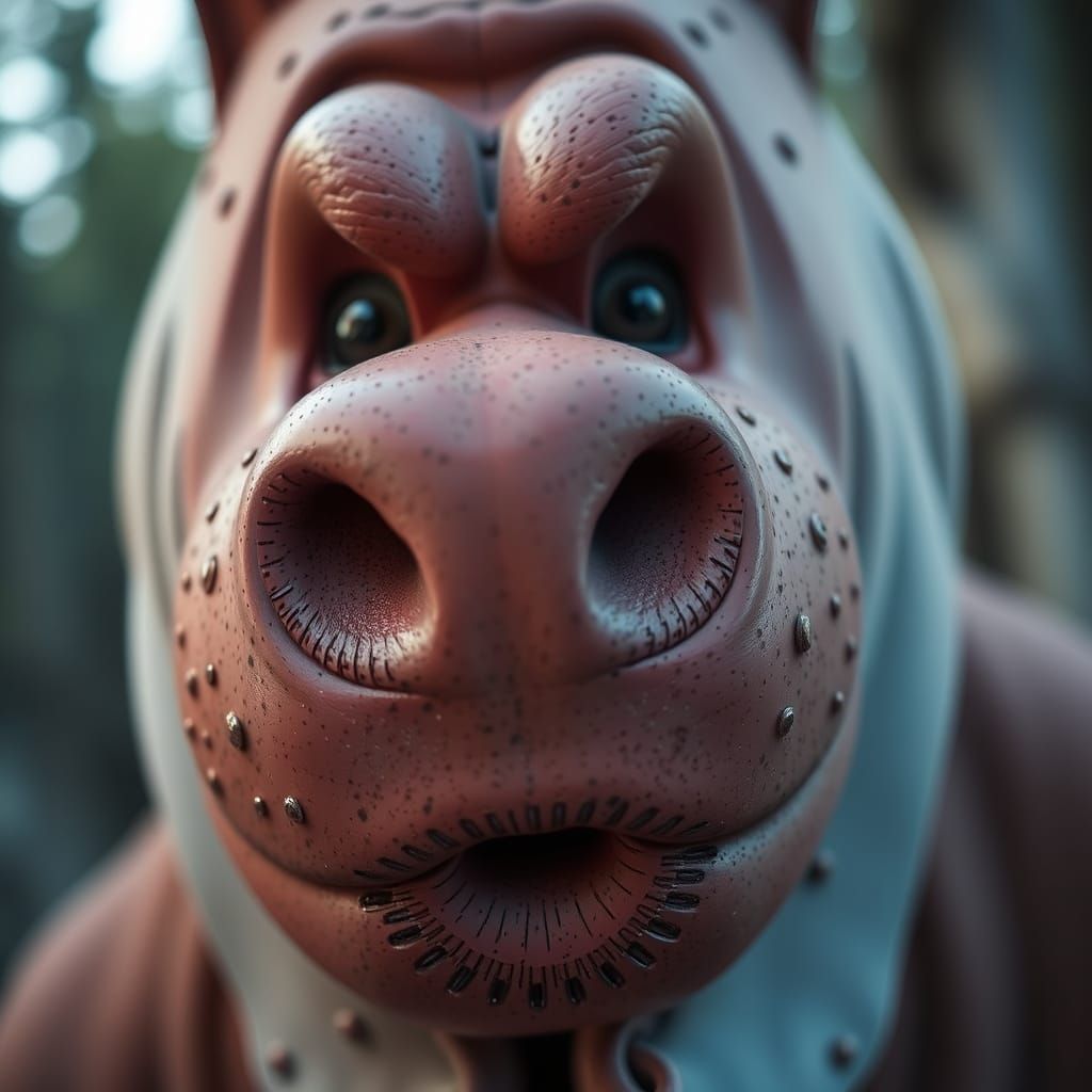 Sultry Portrait of a Beautiful Face with a Notable Rear View