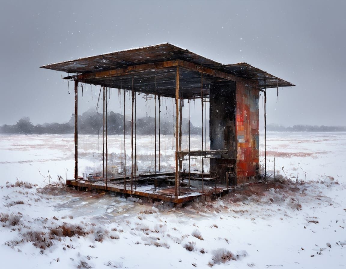 Storm Shelter in Vibrant Abstraction