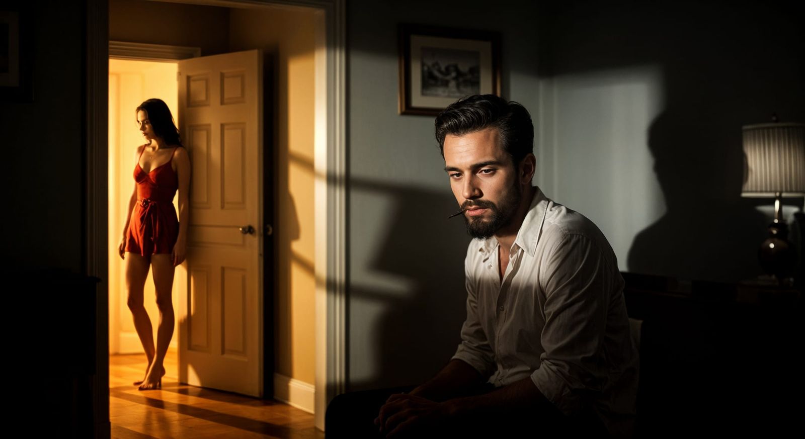 Noir: Last Cigarette in Paris Hotel Room