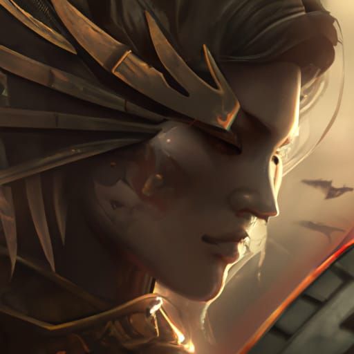 Detailed Portrait of a Female Warrior