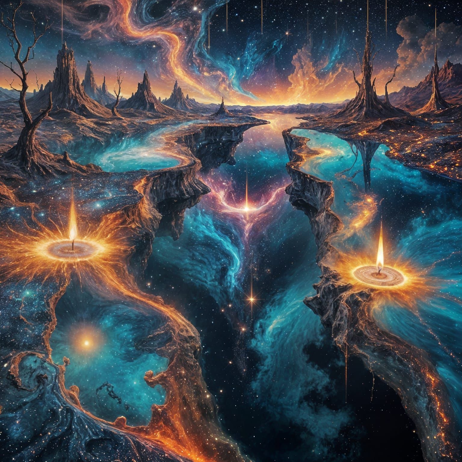 Cosmic Road to Infinity in Vibrant Hues