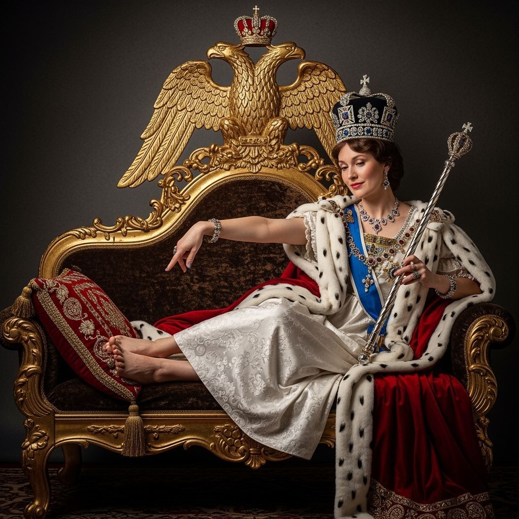 Russian Tsarina Lounging in Baroque Style