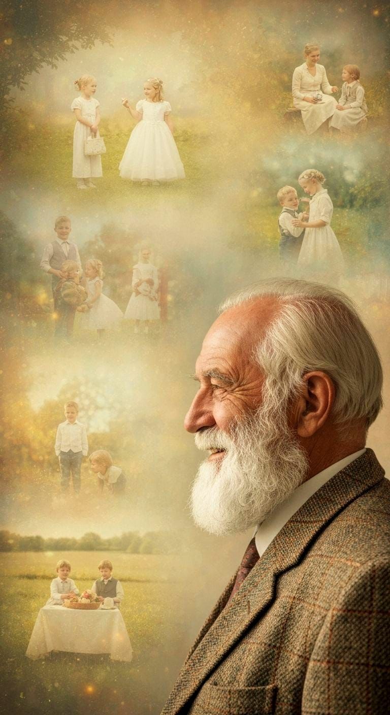 Double Exposure: Old Man's Lifetime Memories