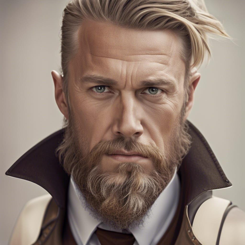 Viking Biker Portrait in Professional Photography Style