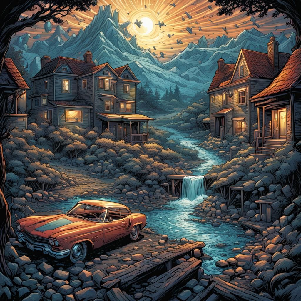 Comic Book Style Puzzle Illustration