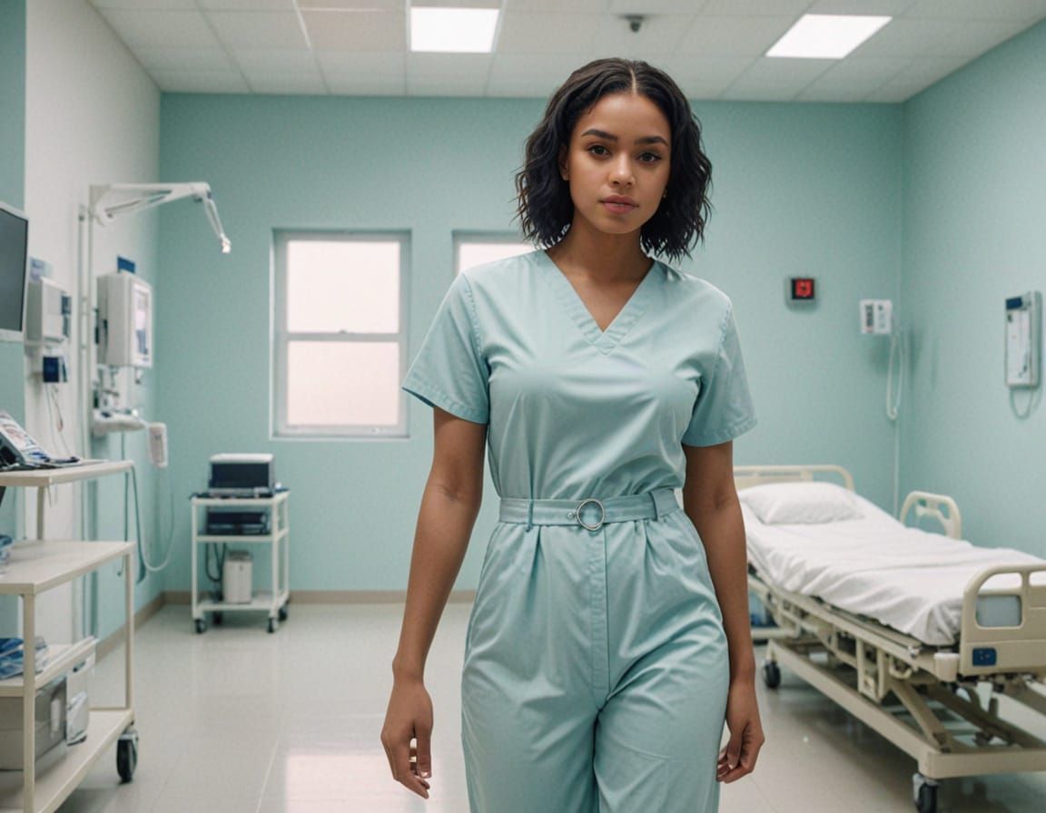 Dominican Woman in Fantasy Hospital: Photorealistic Digital ...