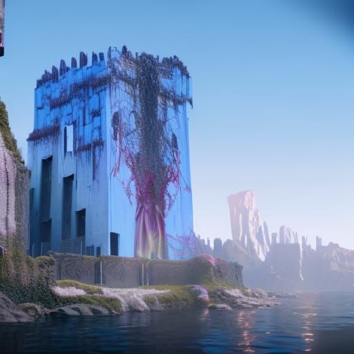 Fashion Garment Print in Detailed Digital Painting Style