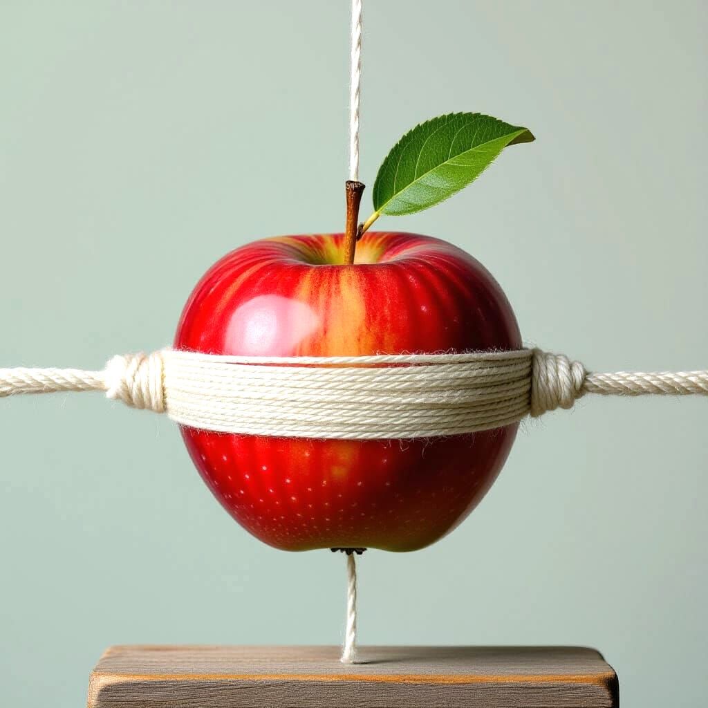 Surreal Apple Weaving Inspired by Magritte