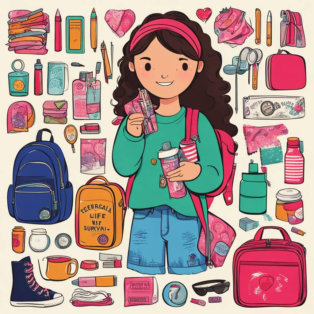 Teenage Girl's Survival Kit Concept Art