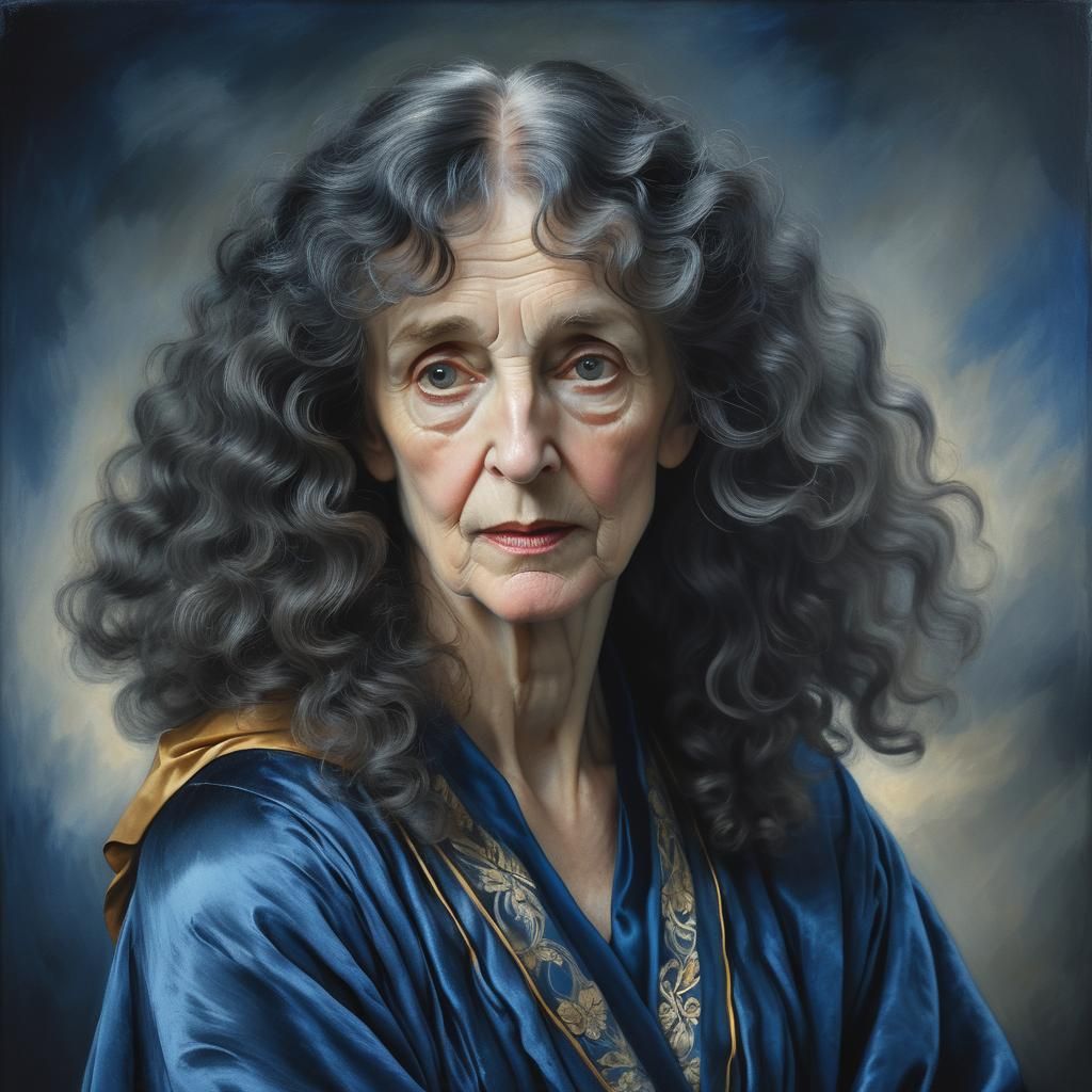 Pre-Raphaelite Portrait of an Elderly Transvestite