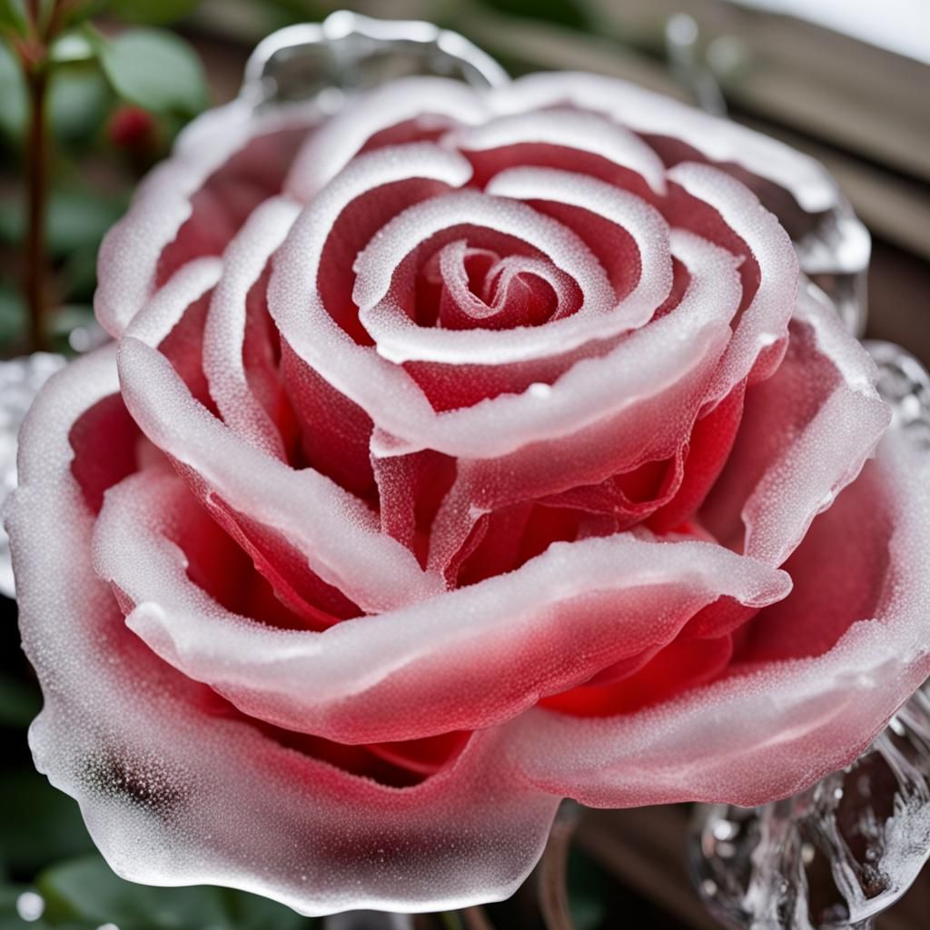 Icy Rose in Forest