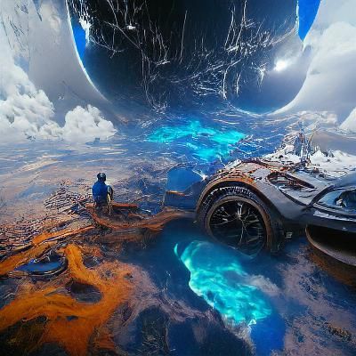 Wormhole Journey: A Futuristic Vision in Deep Color