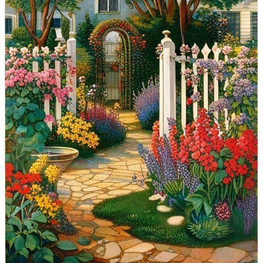Secret Garden, Norman Rockwell style