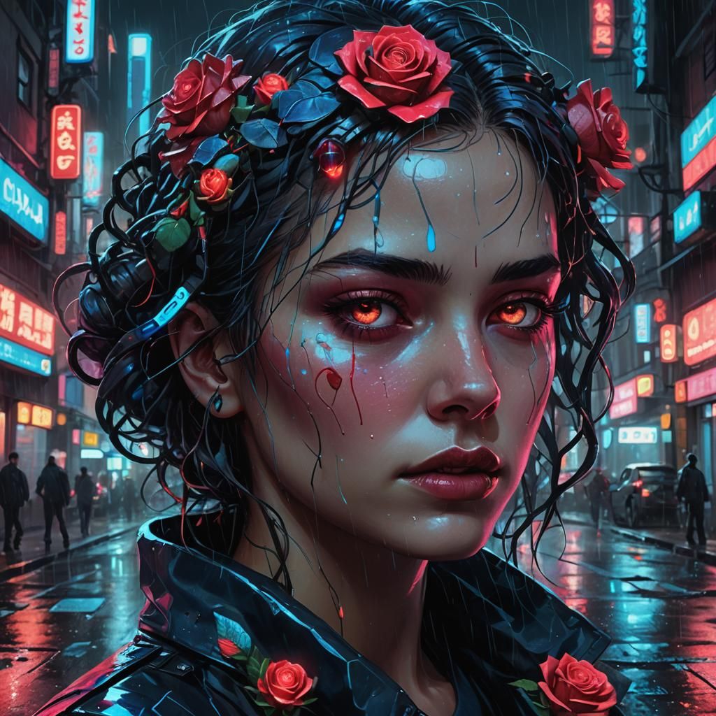 Cyberpunk Girl Rose