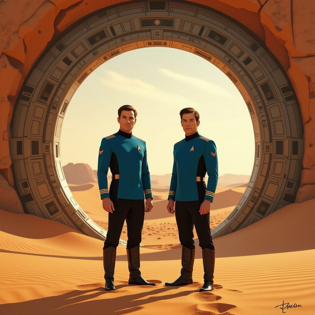 Star Trek Crew Meets Ancient Stargate