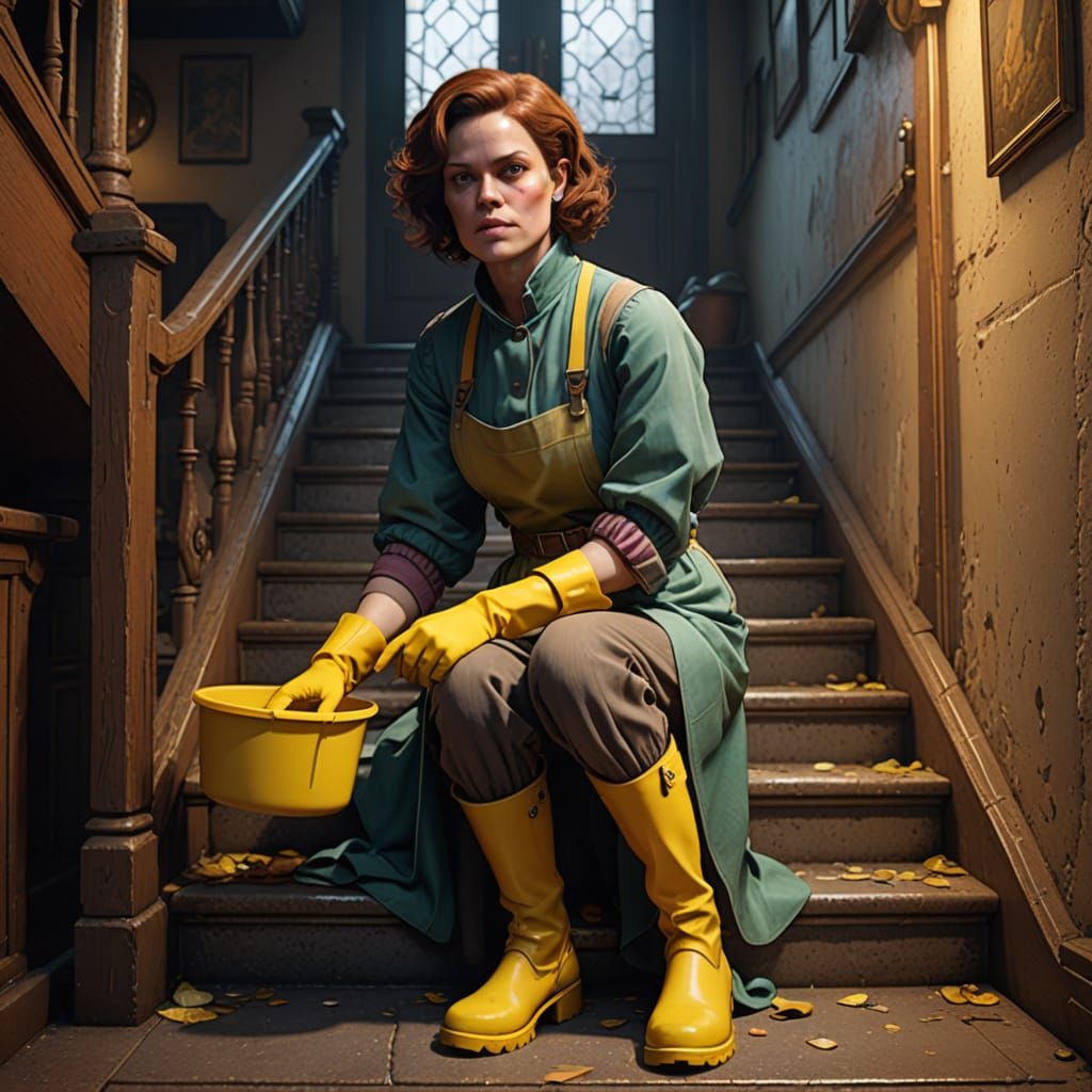 Sigourney Weaver as a Young Charwoman in a Tenement House