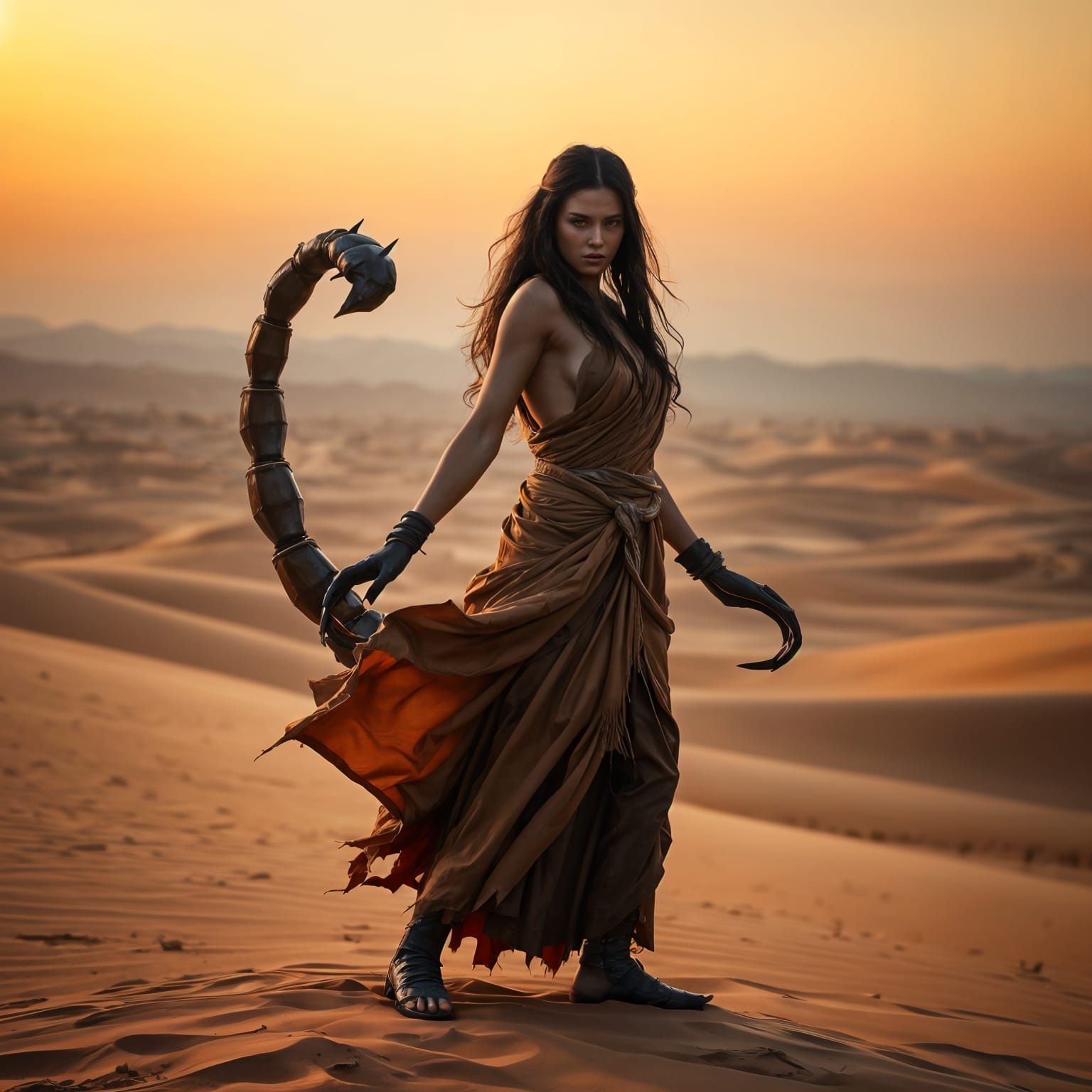 Heroic Scorpio Goddess Conquers the Desert