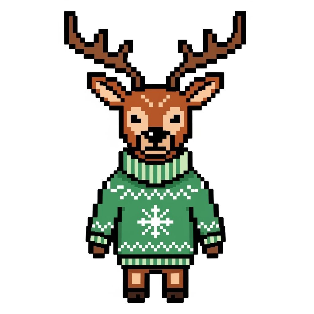 Hama Bead Elk Pattern with Snowflake Jumper