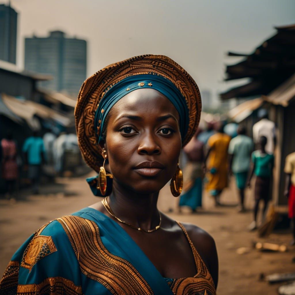 Nigerian Beauty in Lagos: Cinematic Portrait