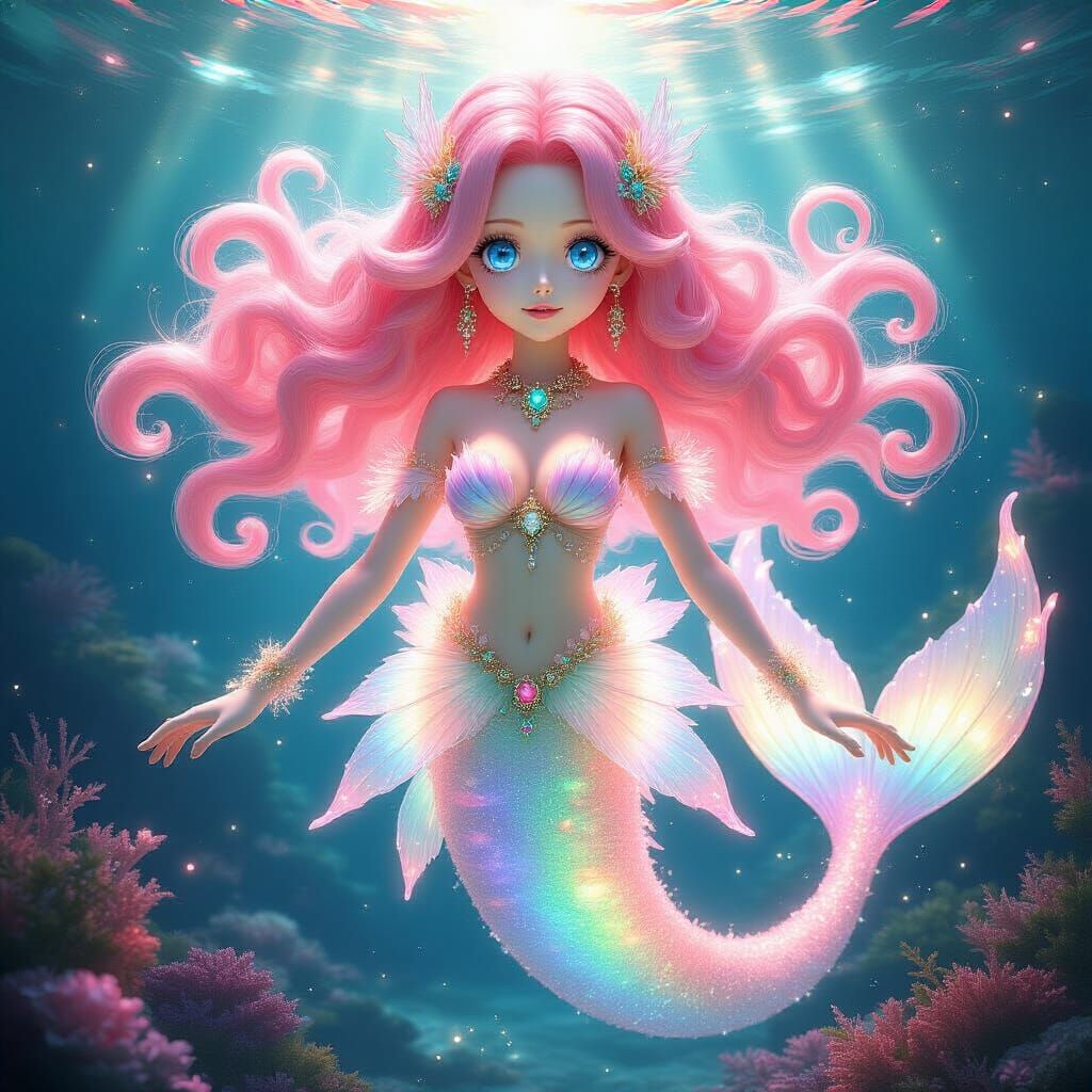 Radiant Mermaid Princess Shirahoshi in 3D Fantasy