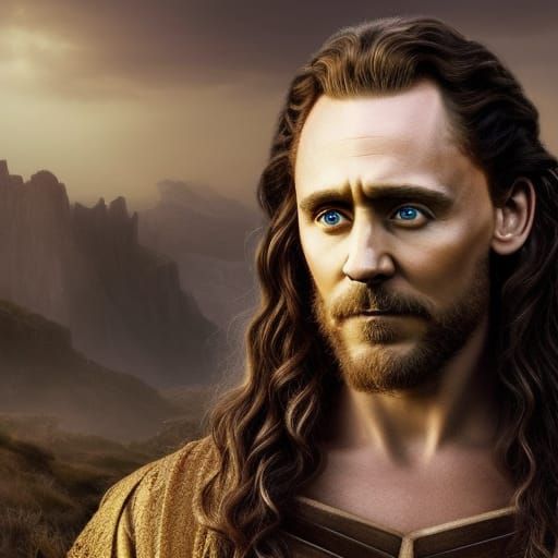 Charismatic Jesus Christ Portrait in Ancient Style