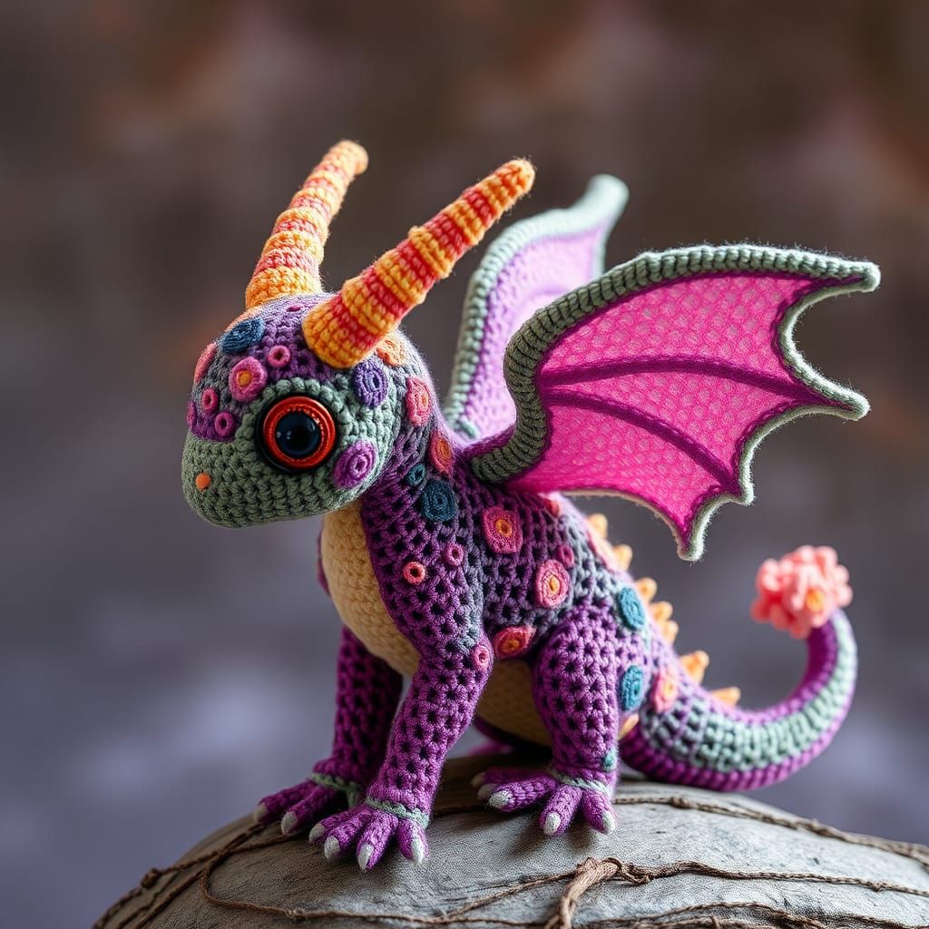 Crochet Amigurumi Alebrije Chupacabra String Art