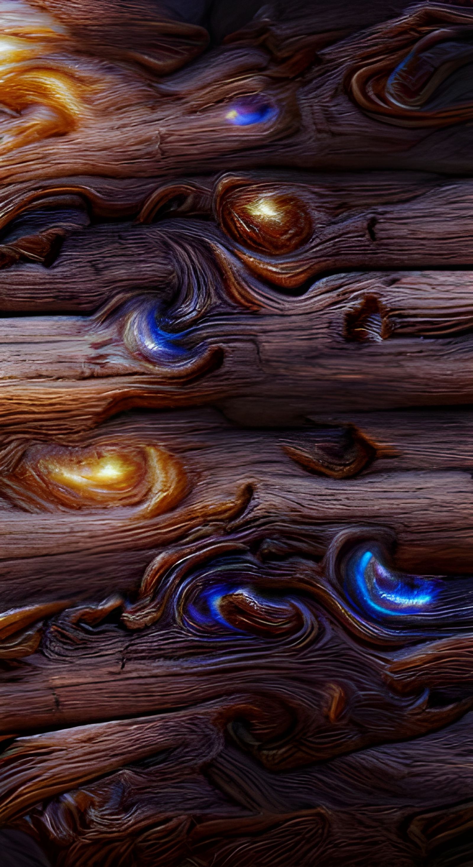 Abstract Wooden Galaxy in 8K Resolution