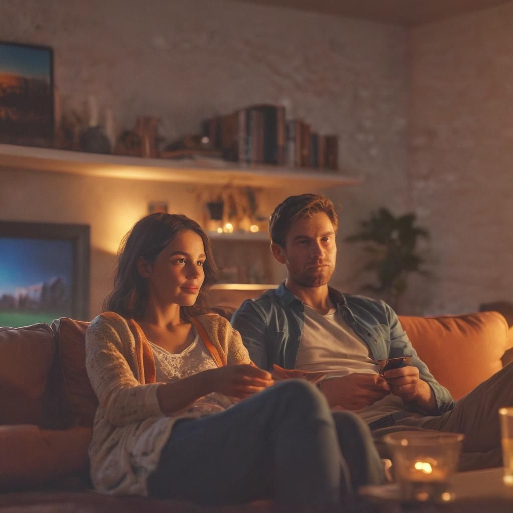 Intimate Family Moment in a Cozy Living Room