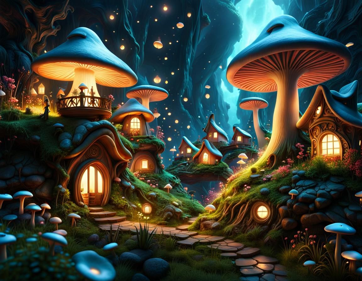 blue fairy village