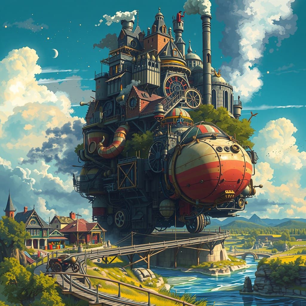 Majestic, Steam-Powered Castle Embarks on a Whimsical Journe...